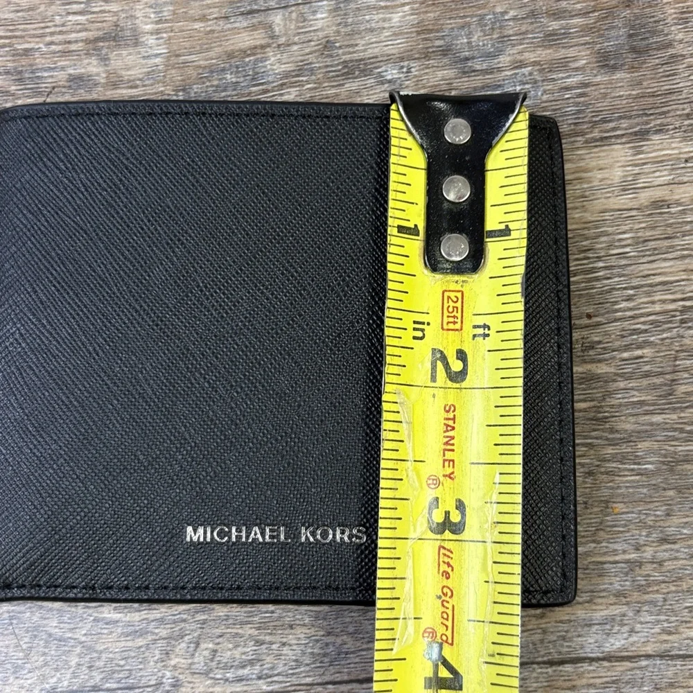 Michael Kors “Andy” Slim Billfold Wallet – Black Saffiano Leather – NWT
